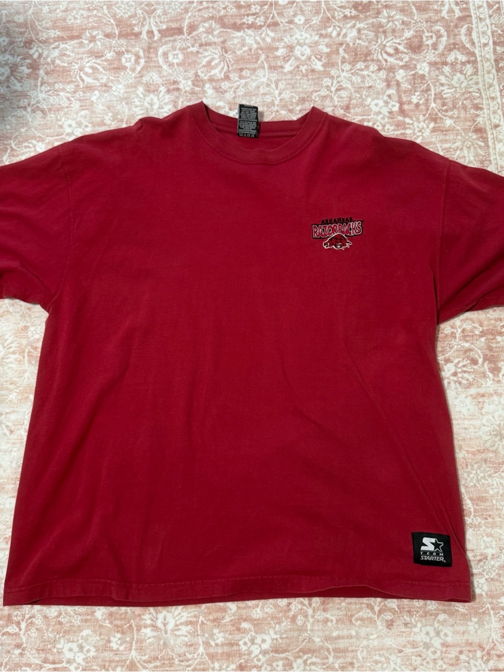 STARTER Mens Arkansas Razorbacks Short Sleeve Tee